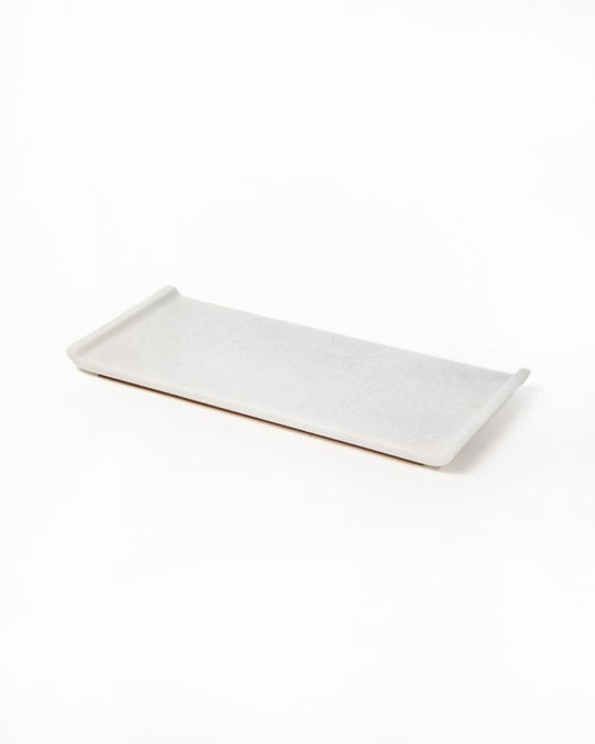 Small Lush White Onyx Marble Tray