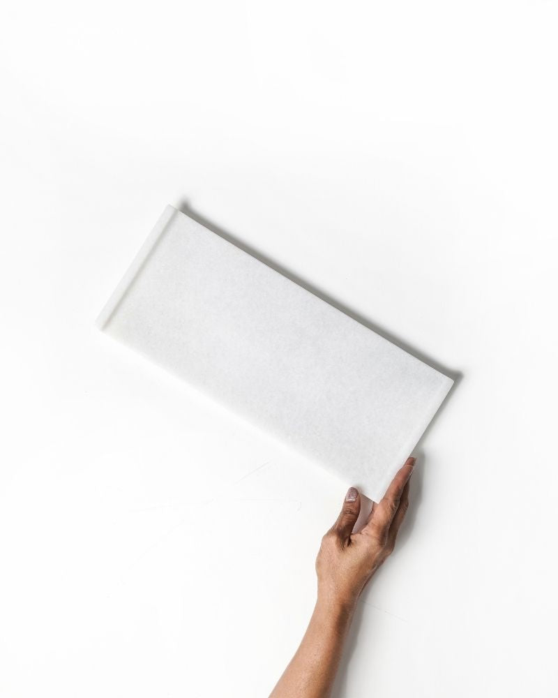 Small Lush White Onyx Marble Tray