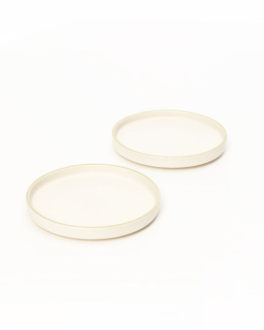 Sola Quarter Plate Sage Green Rim (Set of 2)