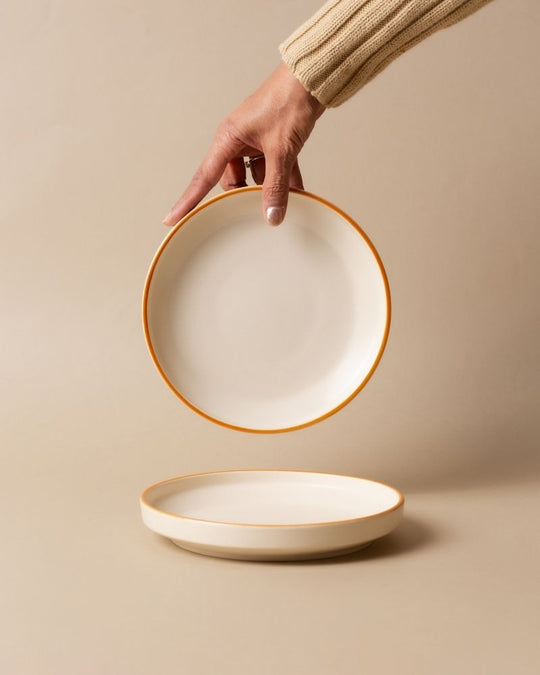 Sola 8in Quarter Plate Warm Brown (Set of 2)