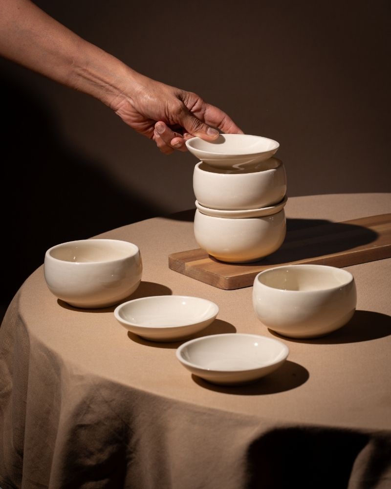 Uno 275ml Small Bowl with Lid Nude (Set of 2)