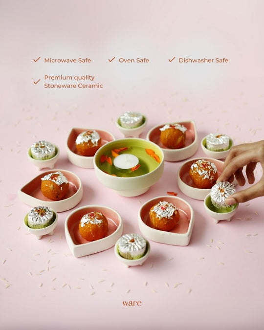 Rangoli Table Setting Pink (13 Pieces)