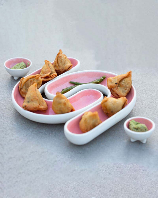 Jay Dip Plate Pink (Set of 2)