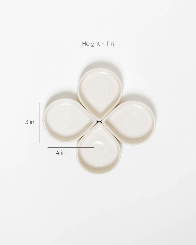Droplet Dessert Plate Nude (Set of 4)