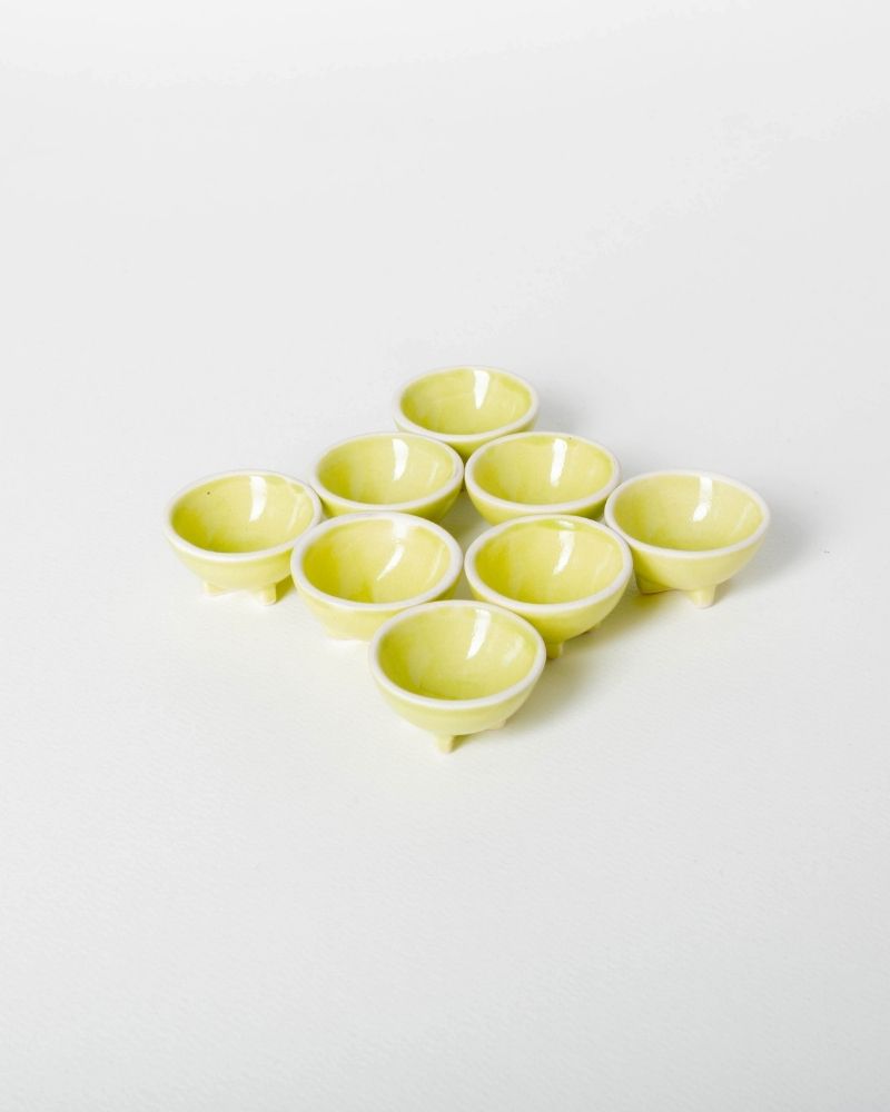 Dot Dip Plate Lime Green (Set of 8)