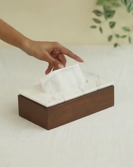 Walnut Gravità Tissue Box