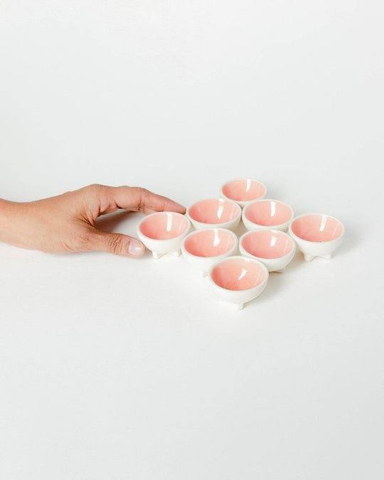 Dot Dip Bowl Pink (Set of 8)