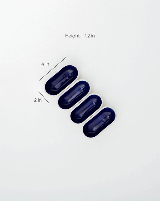 Dash Dip Plate Deep Blue (Set of 4)