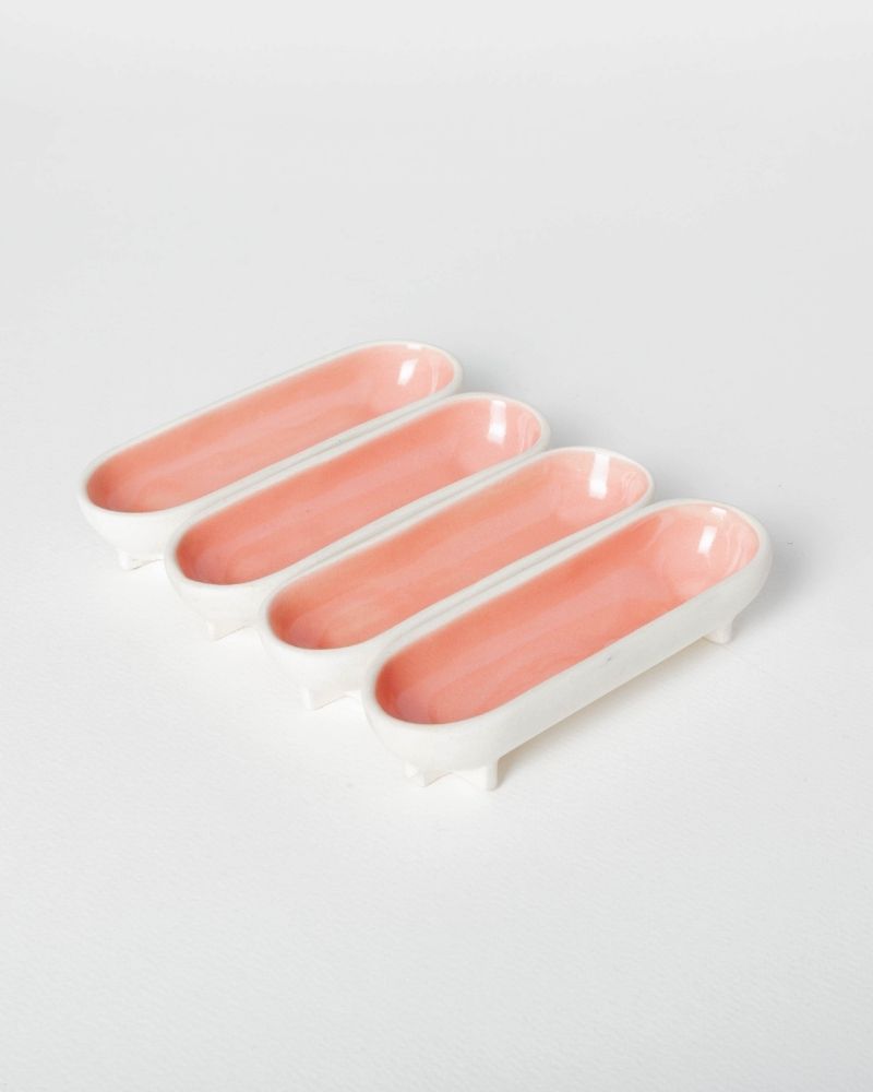 Hyphen Dip Plate Pink (Set of 4)