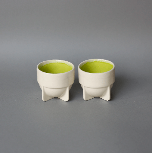 The Ware Innovations Cup Lime Green / 80x80x71mm Fin Cup (Set of 2)