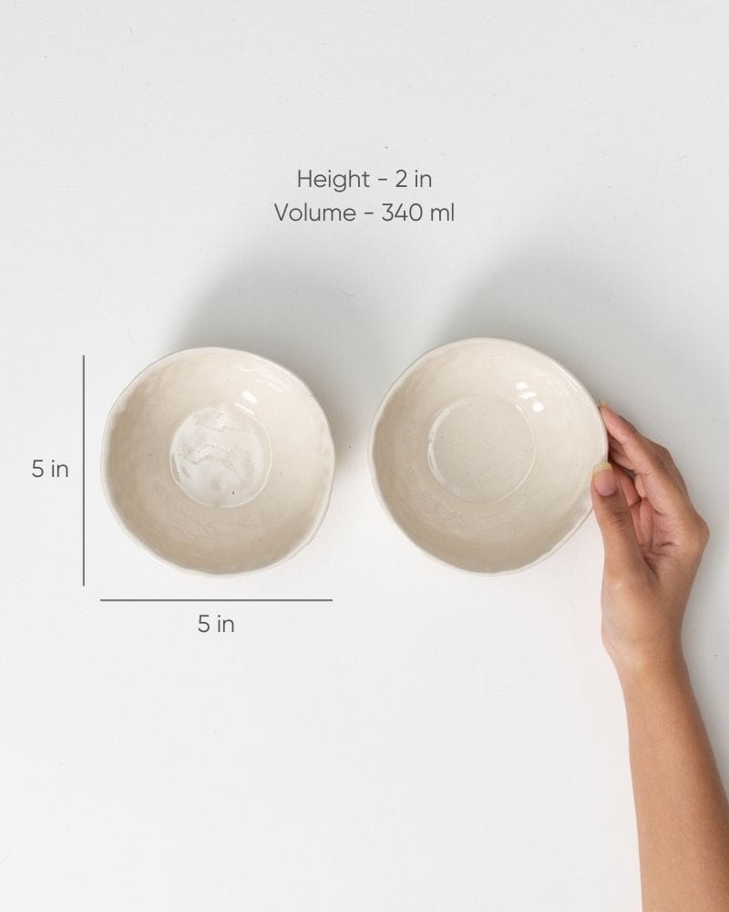 Ware Innovations Bowls Nude / 12.5 x 12.5 x 5 cm / 5 x 5 x 2 in Terra Soup Bowl Nude (Set of 2)