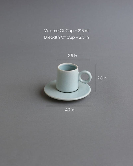Ware Innovations Cup Aqua / 87 x 55 x 63 mm Lilo Cup & Saucer Set Aqua (Set of 2 cups and 2 saucers)
