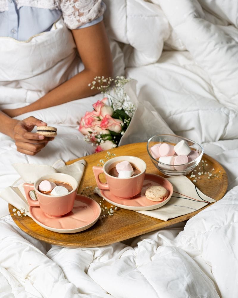 Ware Innovations Mug Jojo Coffee Cup and Saucer Set Melon (215 ml) (Set of 2 cups and saucers)