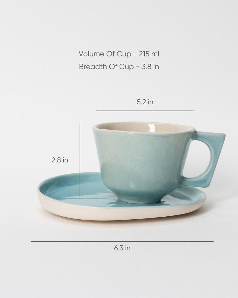 Ware Innovations Mug Aqua - Blue Jojo Tea Cup Set Aqua (215 ml)