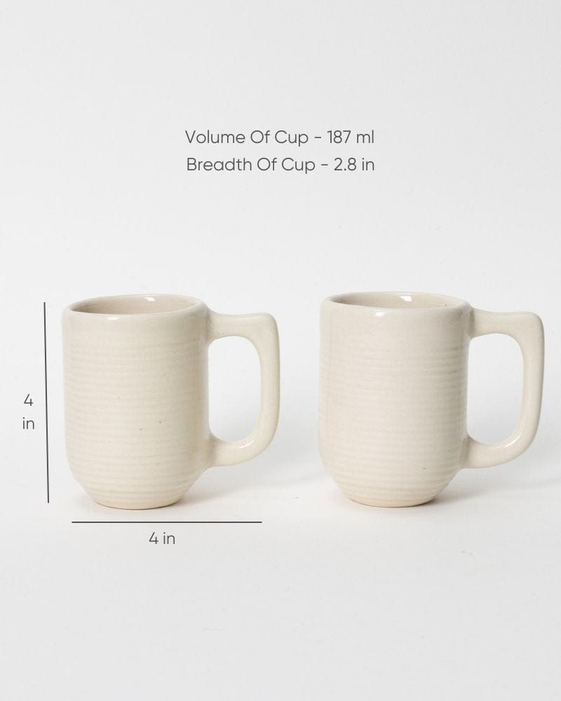 Ware Innovations Mug Nude / 100X68X93mm Ripple Tea Cup Nude (Set of 2)