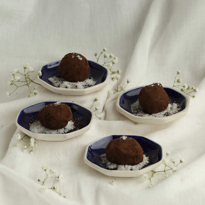 Ware Innovations Mumbai Deep Blue Hex Plate (Set of 2)