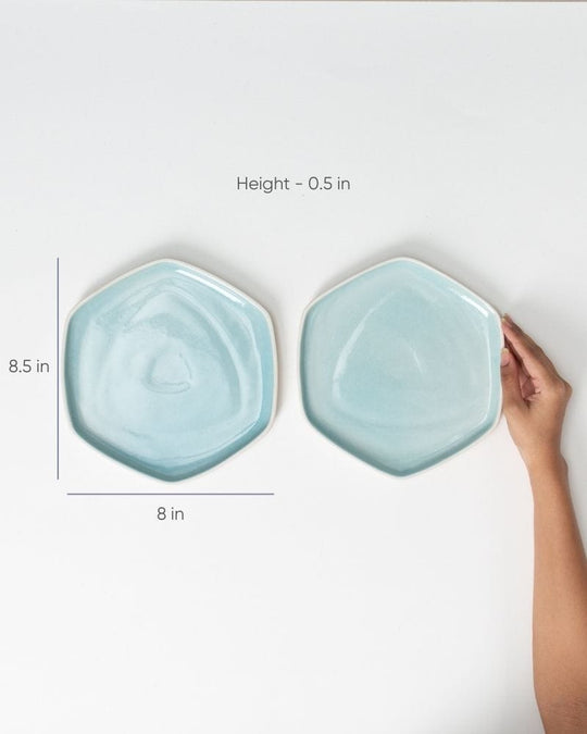 Ware Innovations Plates Ara Quarter Plate Aqua (Set of 2)