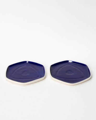 Ware Innovations Plates Deep Blue / 8 x 8 x 0.5 in Ara Quarter Plate Deep Blue (Set of 2)