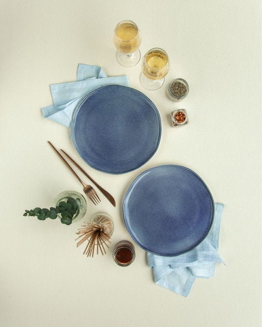Ware Innovations Plates 25 x 25 x 1 cm / 10 x 10 x 0.40 in / Stormy Blue Sky Dinner Plate Stormy Blue