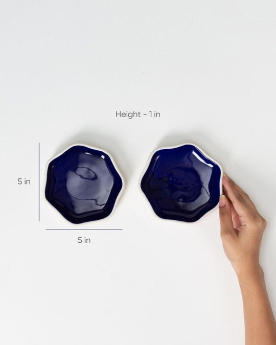Ware Innovations Plates Deep Blue / 122x122x24mm Small Tara Dessert Plate Deep Blue (Set of 2)