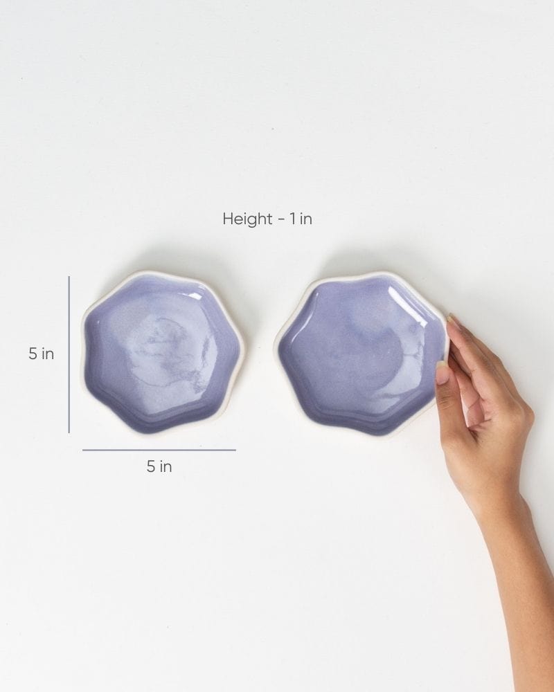 Ware Innovations Plates Lilac / 122 x 122 x 24 mm/4.8 x 4.8 x 0.9in Small Tara Dessert Plate Lilac (Set of 2)
