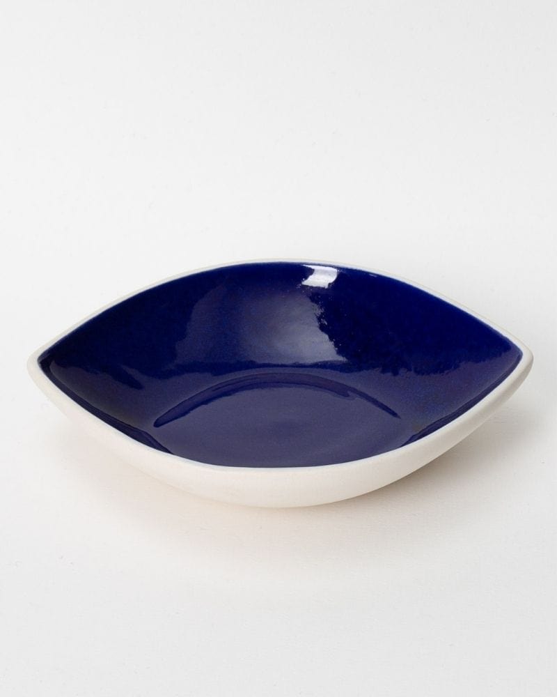 Ware Innovations Serving Bowls Deep Blue Bloom Salad Bowl Deep Blue