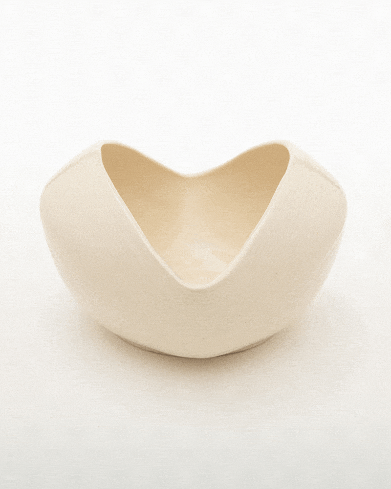 Ware Innovations Serving Bowls Nude Whirl Bowl Textured Nude