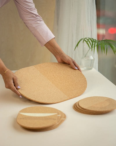 Celeste Table Mat White (Set of 2)