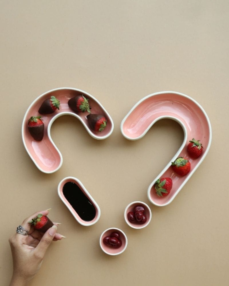 Heart Beat Table Setting in Pink