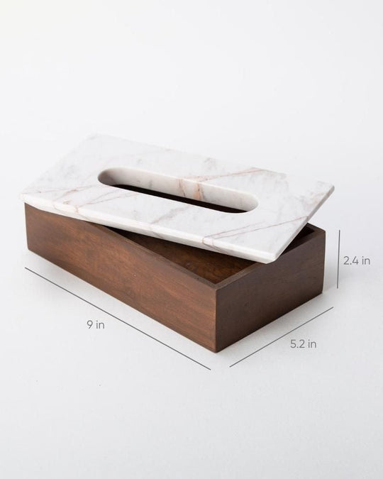 Ware Innovations Tissue Box Walnut Walnut Gravità Tissue Box