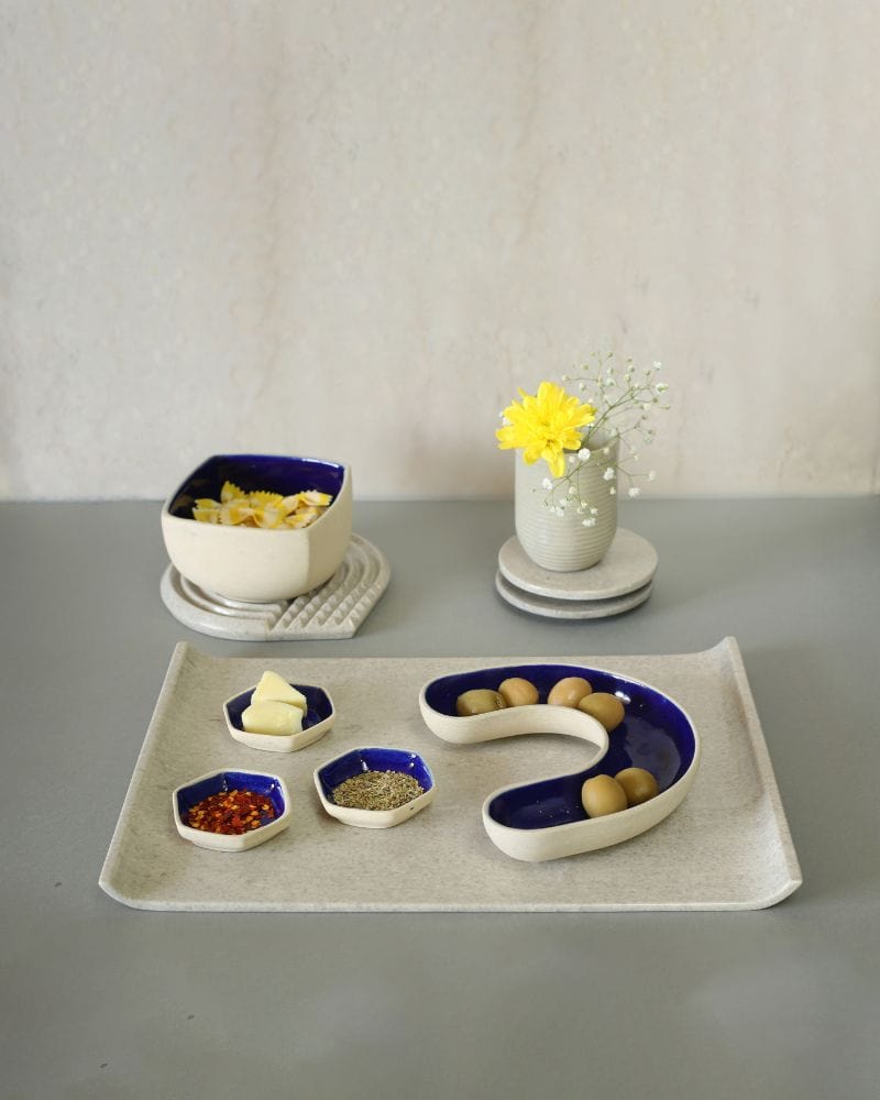 Ware Innovations Tray Moon Grey Lush Moon Grey Marble Tray