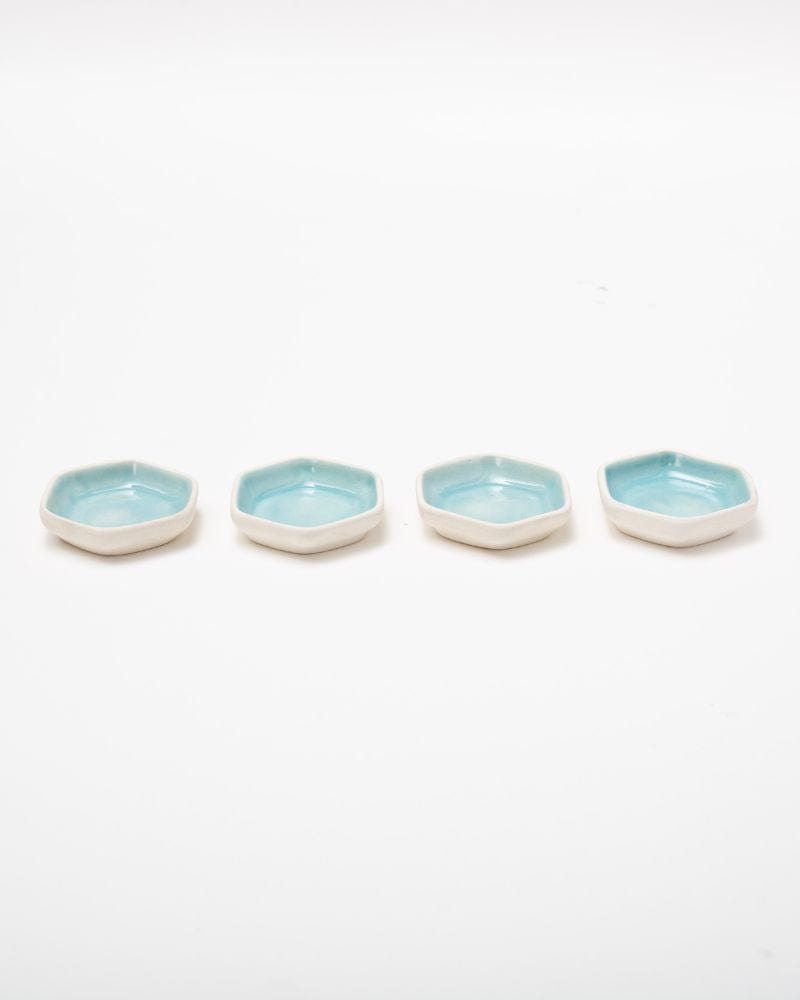 Ware Innovations Trinket Plates Aqua Helio Dip Plate Aqua (Set of 4)