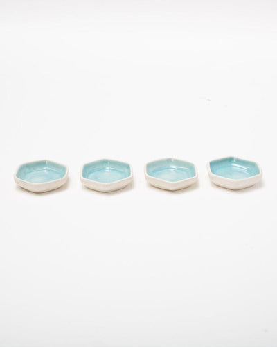 Ware Innovations Trinket Plates Aqua Helio Dip Plate Aqua (Set of 4)