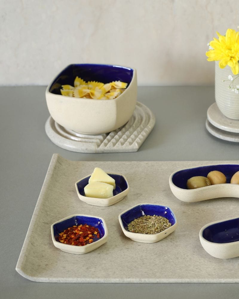 Ware Innovations Trinket Plates Deep Blue Helio Dip Plate Deep Blue (Set of 4)