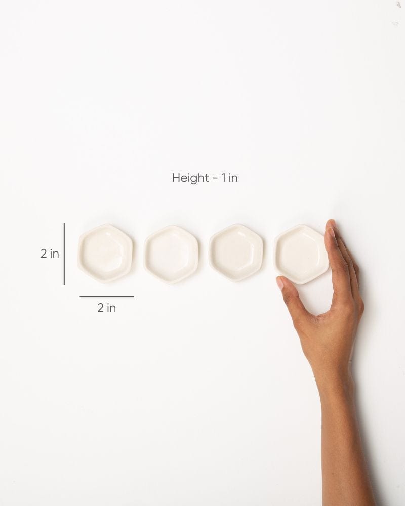 Ware Innovations Trinket Plates Nude Helio Dip Plate Nude (Set of 4)